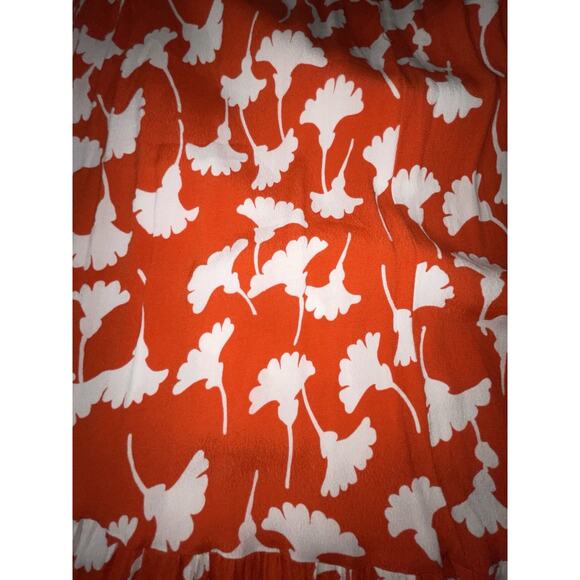 DVF Diane Von Furstenberg x Target XL Midi Ginkgo Wrap Orange Dress - Picture 7 of 9